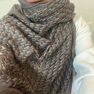 Humanoid Extra Large Brown Woven Blanket Scarf/Wrap